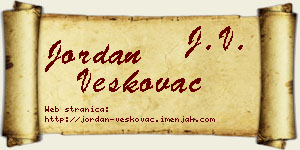 Jordan Veškovac vizit kartica